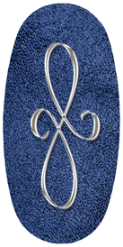 DASOV 601 SL SH BL Silver Scroll Shimmer Blue Background